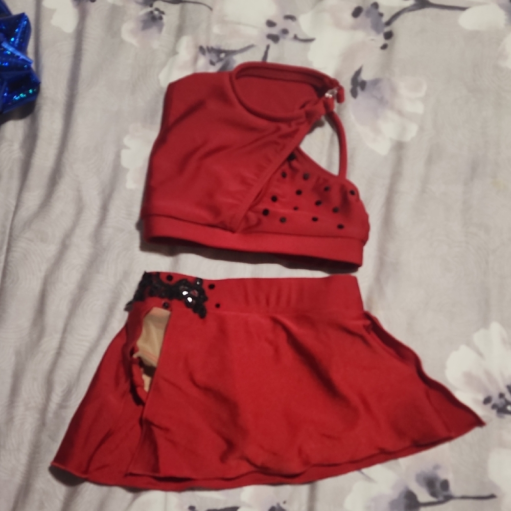 Stylish Red Dance Outfit